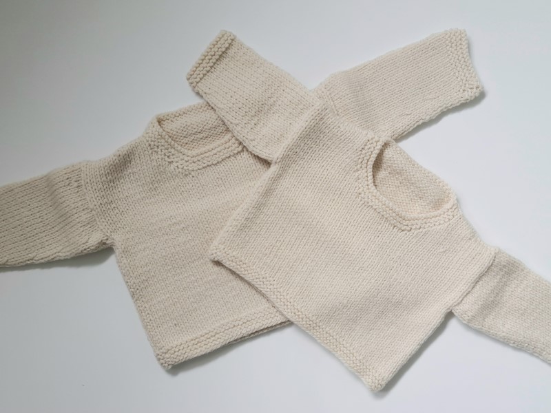 Merino hand knitted baby jumpers
