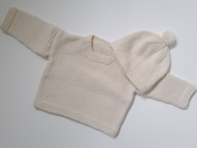 Merino hand knitted baby jumpers